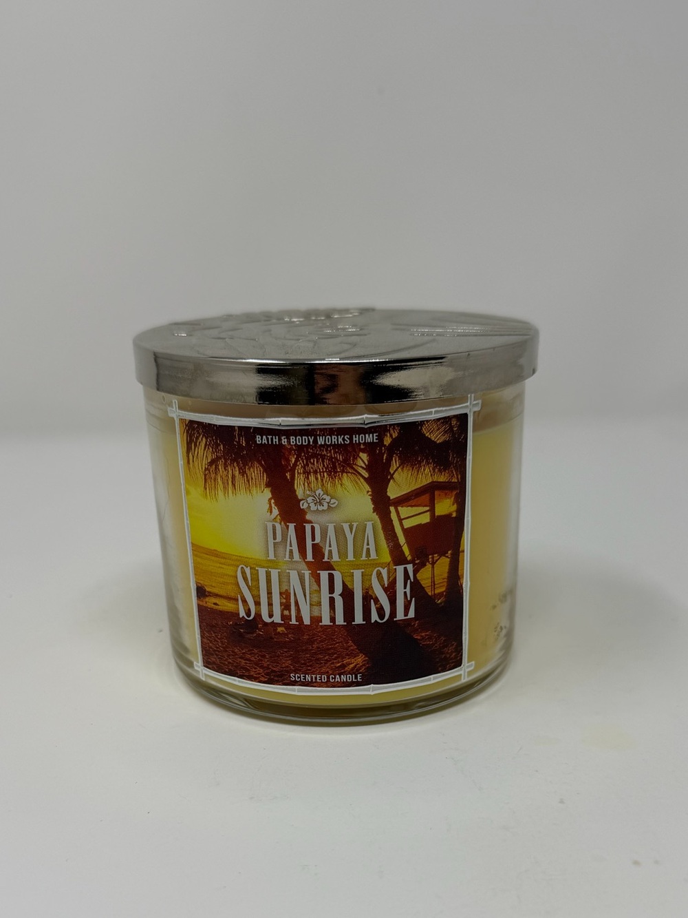 Bath & Body Works Papaya Sunrise 3 Wick Jar Candle Discontinued, New